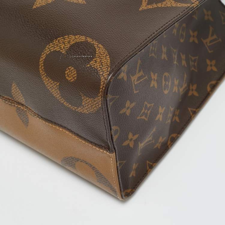 Pre Owned Louis Vuitton OnTheGo MM Reverse Monogram Canvas Giant Bag