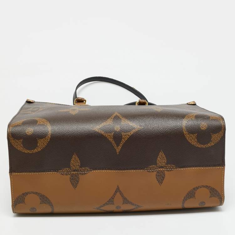Pre Owned Louis Vuitton OnTheGo MM Reverse Monogram Canvas Giant Bag
