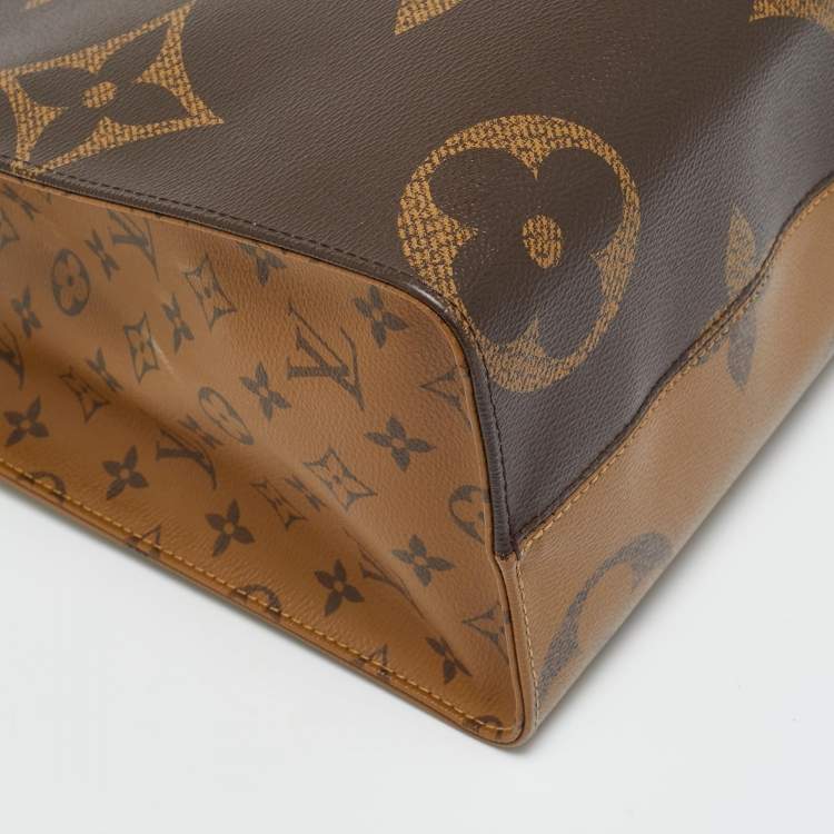 Pre Owned Louis Vuitton OnTheGo MM Reverse Monogram Canvas Giant Bag