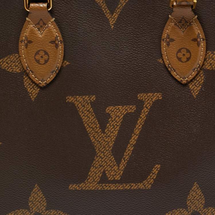 Pre Owned Louis Vuitton OnTheGo MM Reverse Monogram Canvas Giant Bag