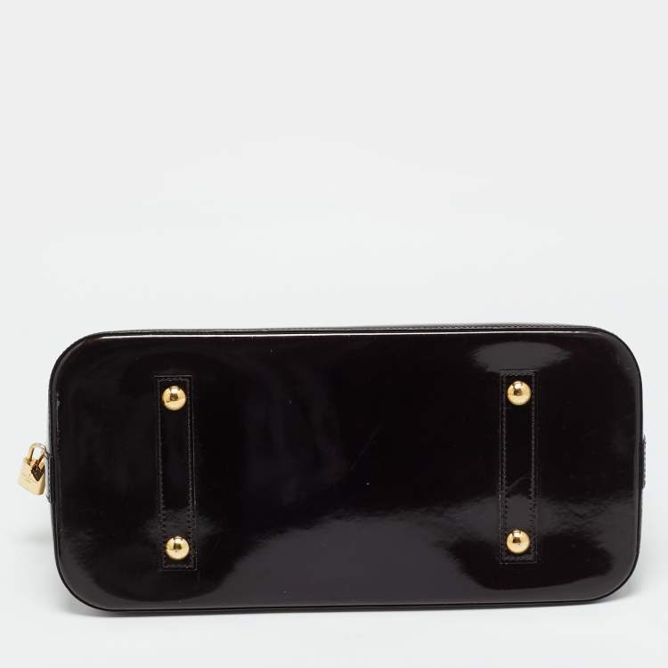 Pre Owned Louis Vuitton Alma GM Amarante Monogram Vernis Bag