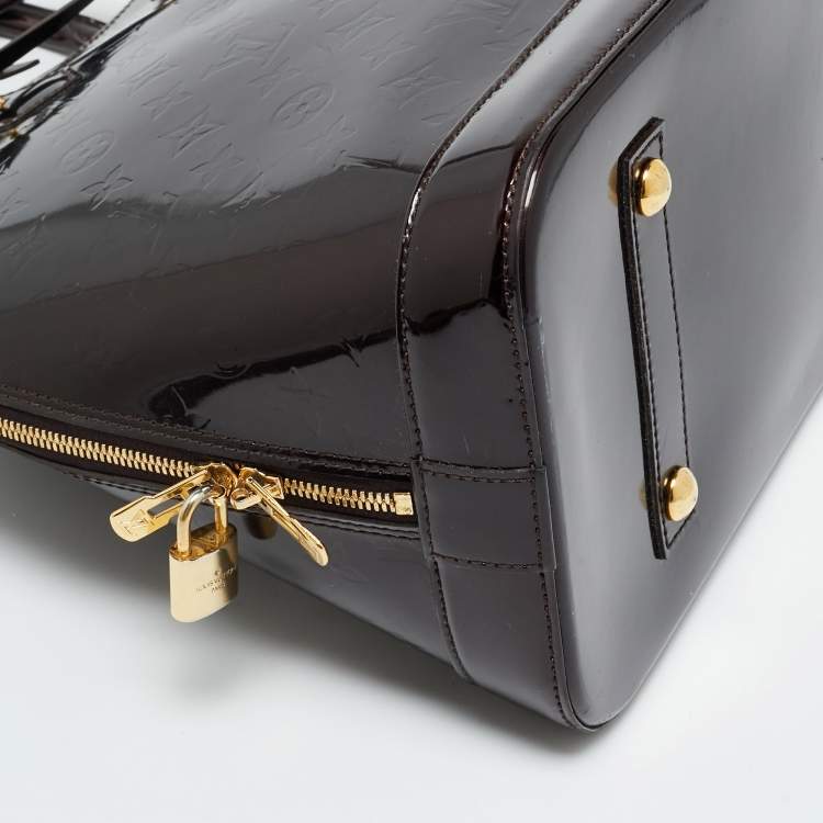 Pre Owned Louis Vuitton Alma GM Amarante Monogram Vernis Bag