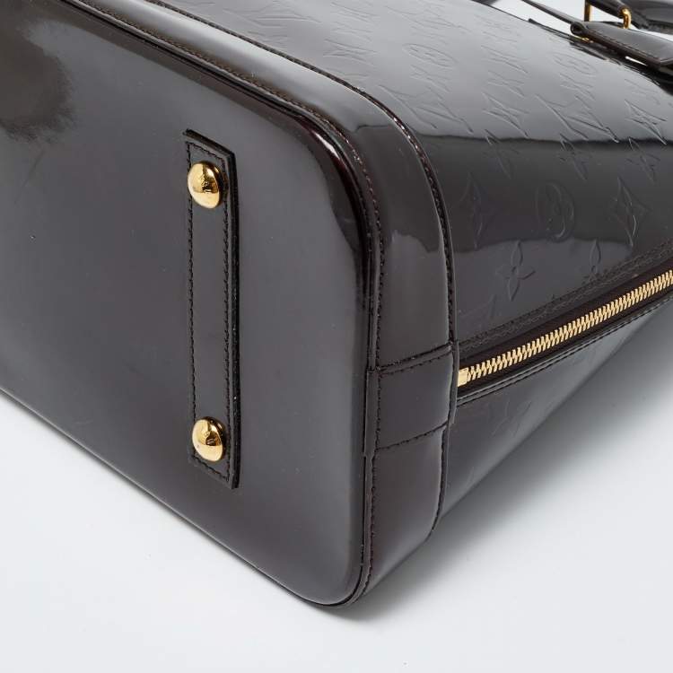 Pre Owned Louis Vuitton Alma GM Amarante Monogram Vernis Bag