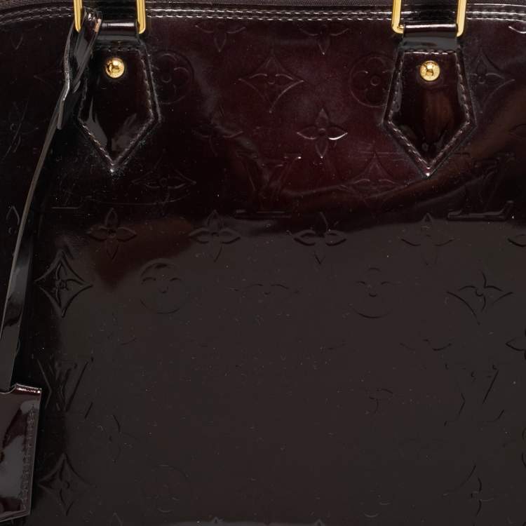 Pre Owned Louis Vuitton Alma GM Amarante Monogram Vernis Bag