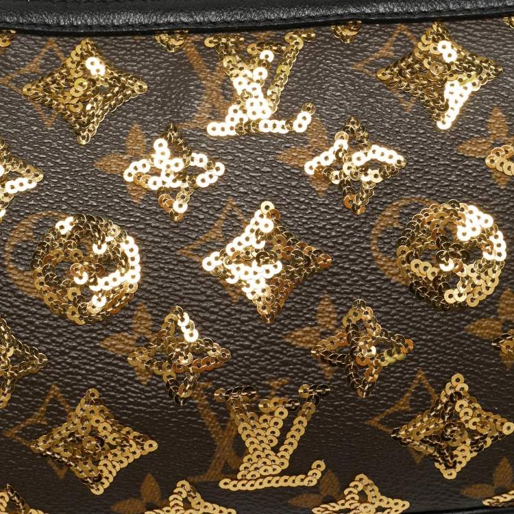 Pre Owned Louis Vuitton Pochette Accessoires Black Monogram Eclipse Sequins Bag