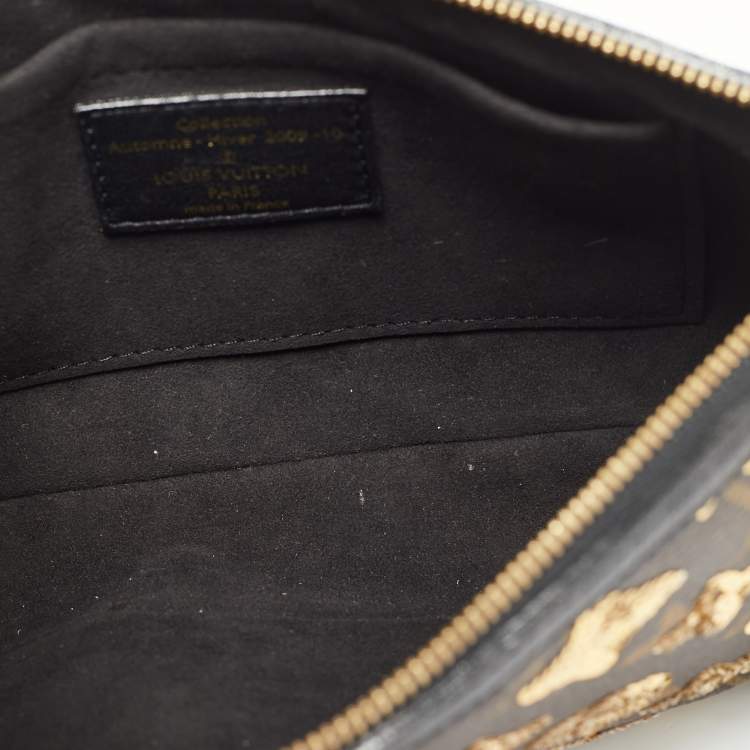 Pre Owned Louis Vuitton Pochette Accessoires Black Monogram Eclipse Sequins Bag