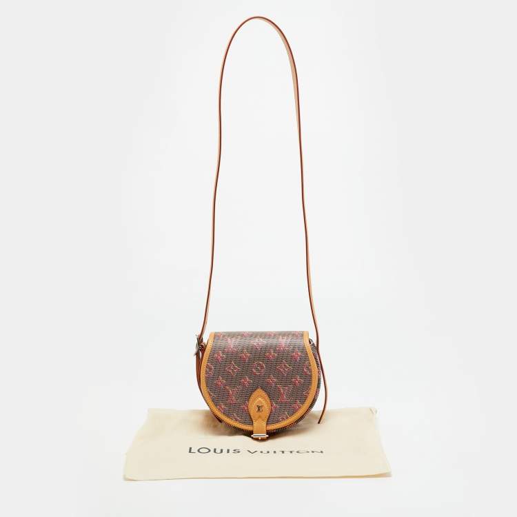 Pre Owned Louis Vuitton Tambourine NM Rose Monogram Pop Print Bag