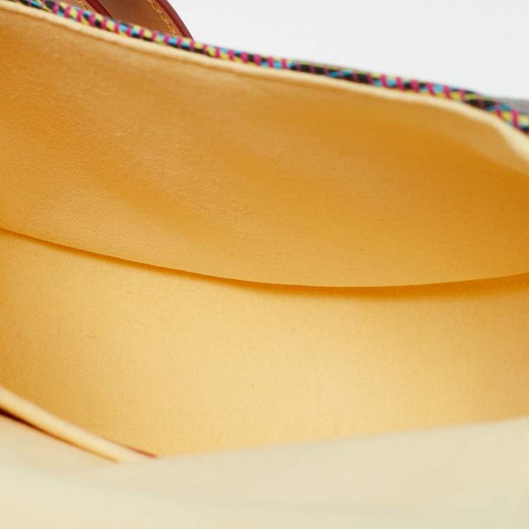 Pre Owned Louis Vuitton Tambourine NM Rose Monogram Pop Print Bag