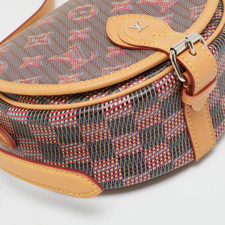 Pre Owned Louis Vuitton Tambourine NM Rose Monogram Pop Print Bag
