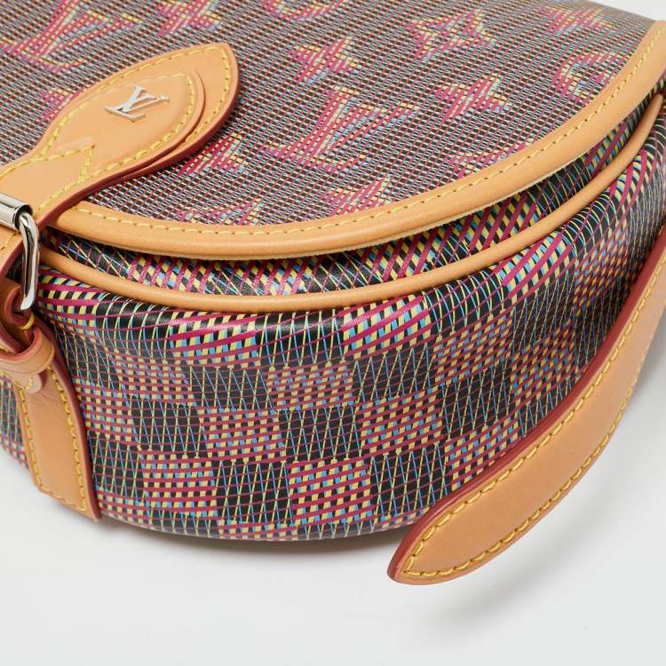 Pre Owned Louis Vuitton Tambourine NM Rose Monogram Pop Print Bag