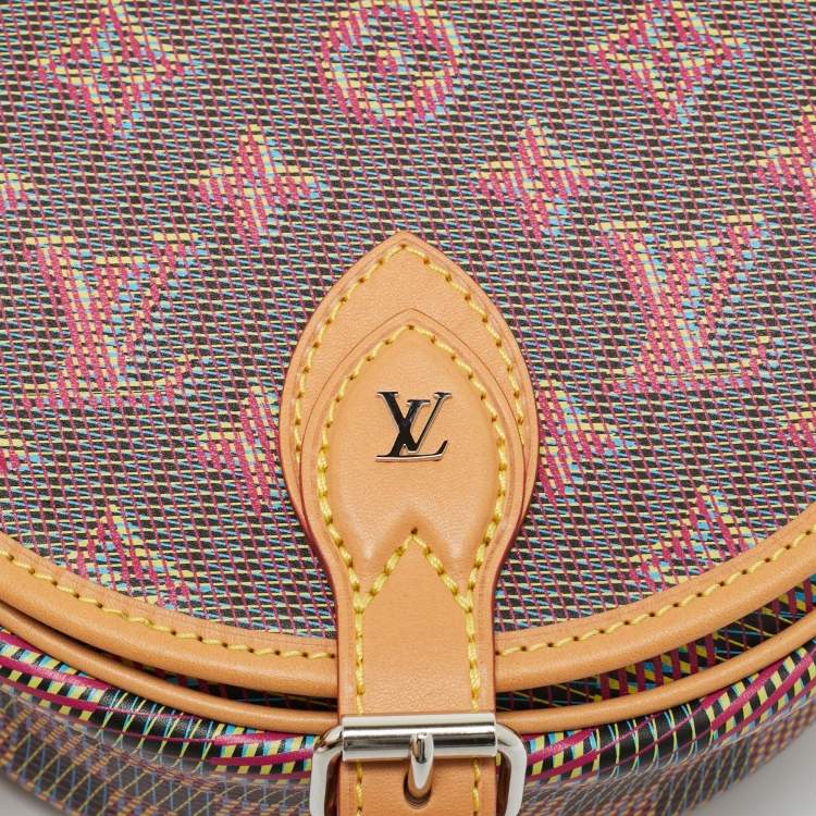 Pre Owned Louis Vuitton Tambourine NM Rose Monogram Pop Print Bag