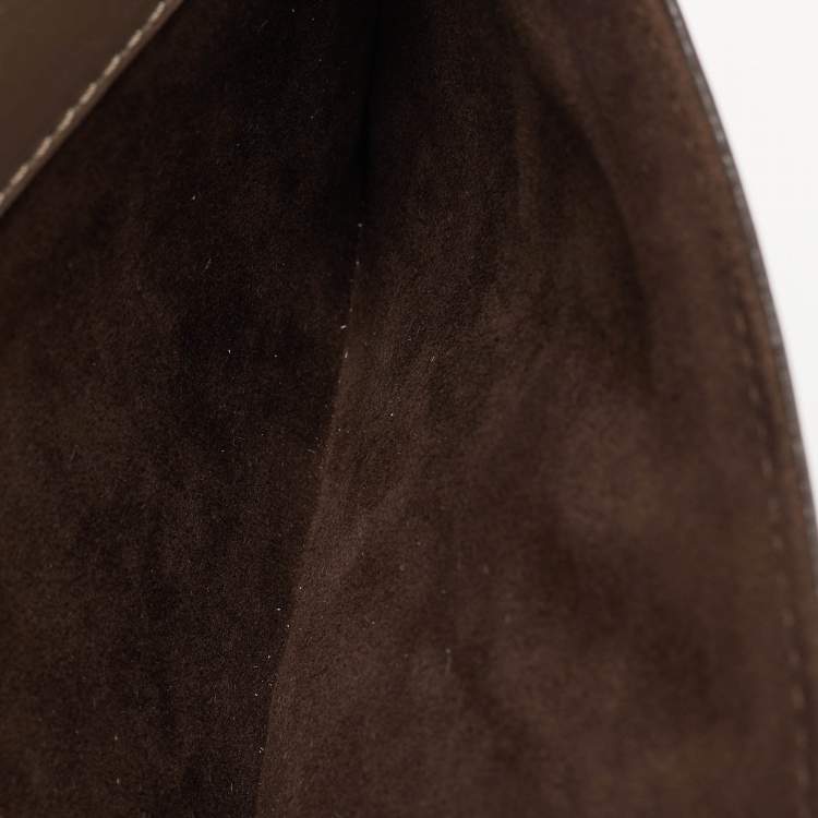 Pre Owned Louis Vuitton Brown Leather Chain Louise MM Bag