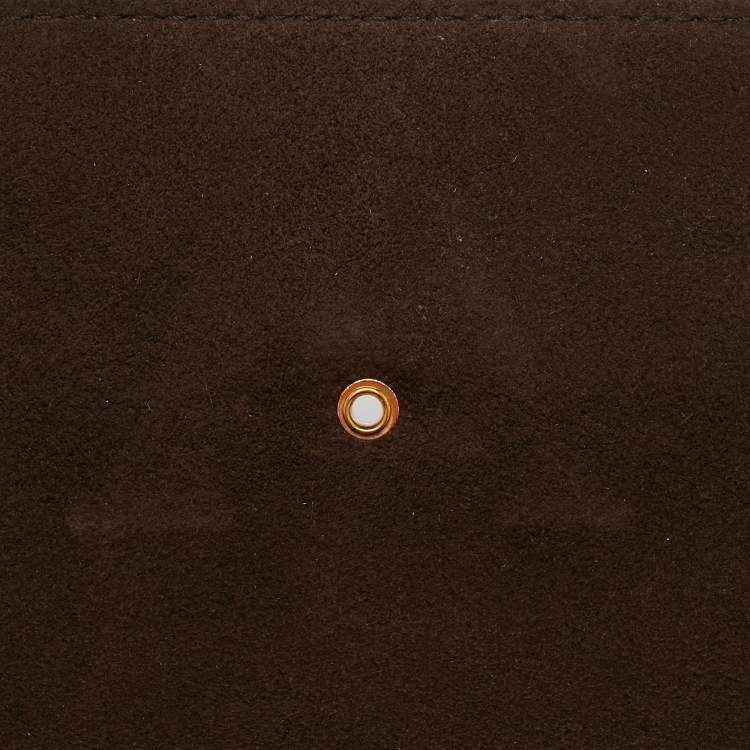 Pre Owned Louis Vuitton Brown Leather Chain Louise MM Bag