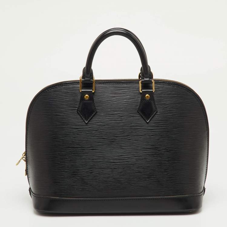 Pre Owned Louis Vuitton Black Epi Leather Alma PM Bag