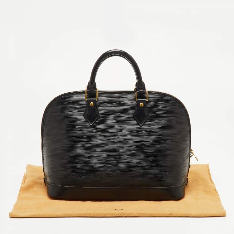 Pre Owned Louis Vuitton Black Epi Leather Alma PM Bag