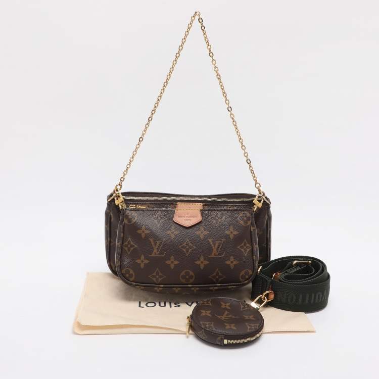 Pre Owned Louis Vuitton Multi Pochette Accessories Brown Monogram Canvas Bag