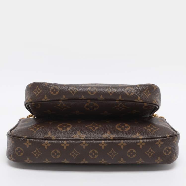 Pre Owned Louis Vuitton Multi Pochette Accessories Brown Monogram Canvas Bag