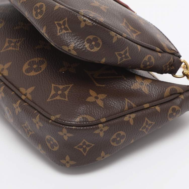Pre Owned Louis Vuitton Multi Pochette Accessories Brown Monogram Canvas Bag