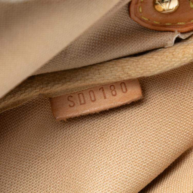 Pre Owned Louis Vuitton White Damier Azur Eva Bag