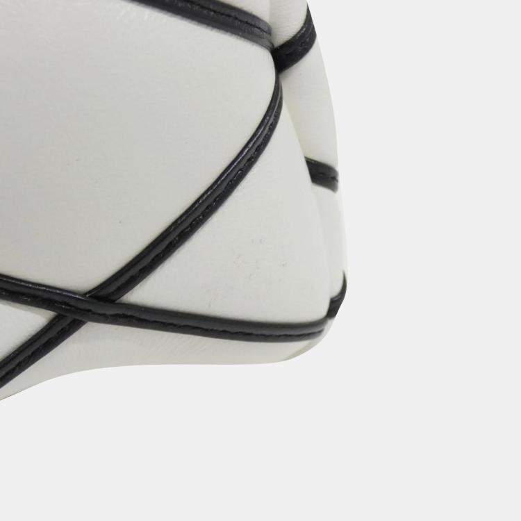 Pre Owned Louis Vuitton Black/White Lambskin Leather Go-14 MM Shoulder Bag