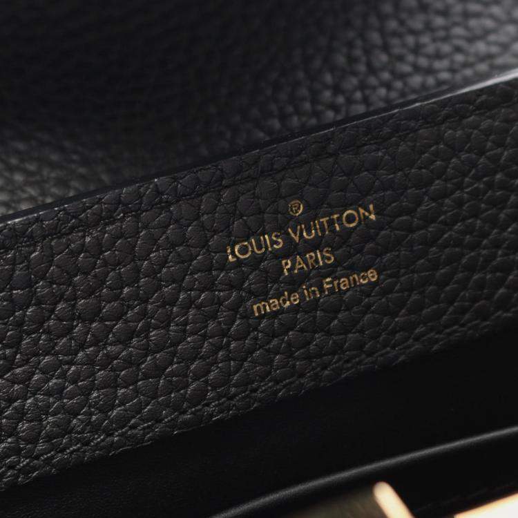 Pre Owned Louis Vuitton Capucines Mini Handbag Leather Black