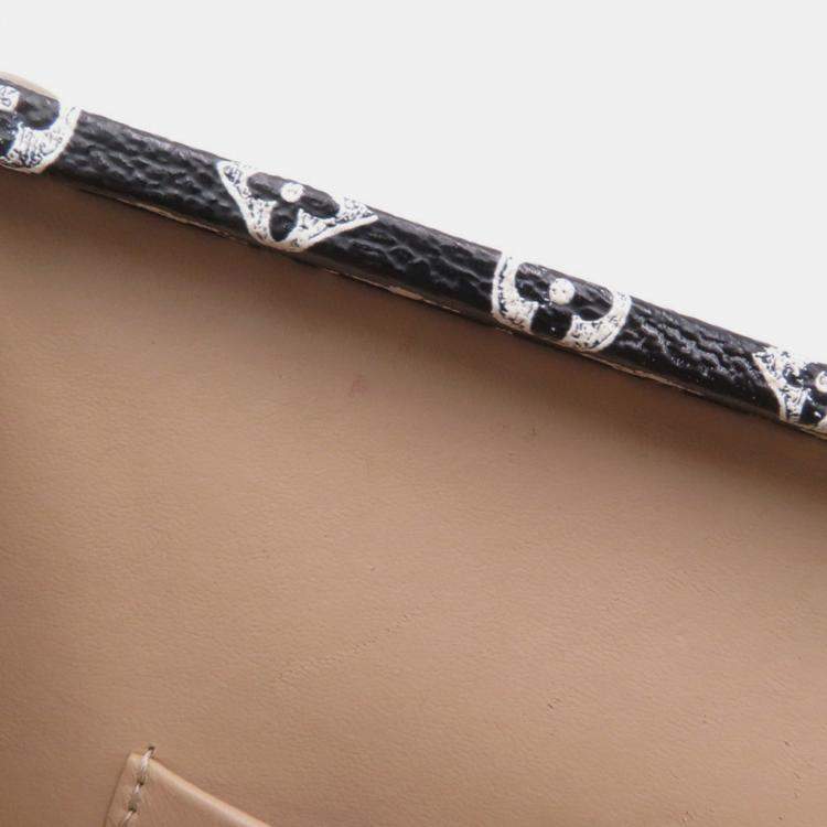 Pre Owned Louis Vuitton Monogram Catgram Petite Malle Shoulder Bag Clutch In Black