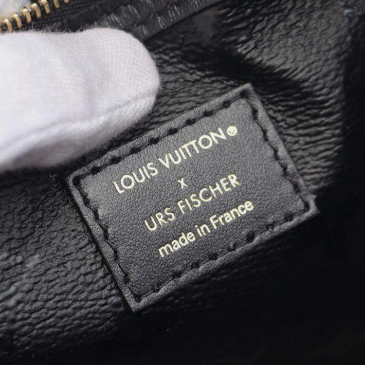 Pre Owned Louis Vuitton Keepall Bandouliere 45 Boston Bag Coated Canvas And Leather Black Red