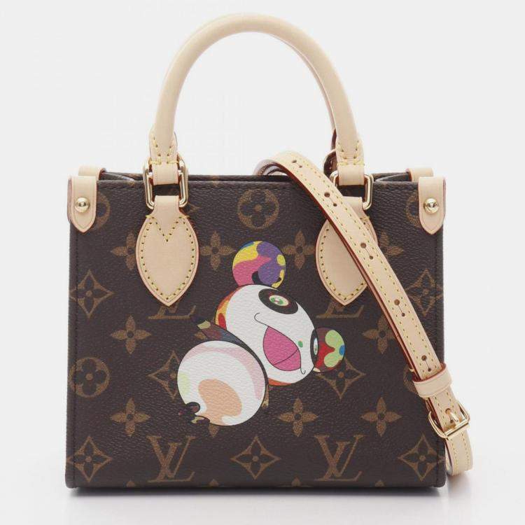 Pre Owned Louis Vuitton On The Go Bb Handbag Coated Canvas And Leather Monogram Brown