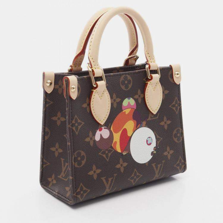 Pre Owned Louis Vuitton On The Go Bb Handbag Coated Canvas And Leather Monogram Brown