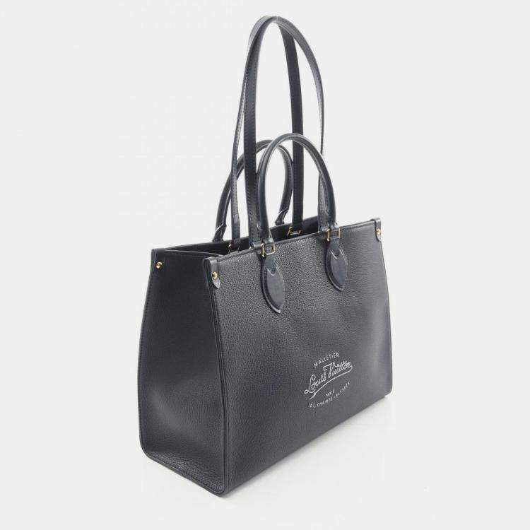 Pre Owned Louis Vuitton On The Go Mm Sailor'S Knot Nautical 1022 Tote Bag Leather Navy