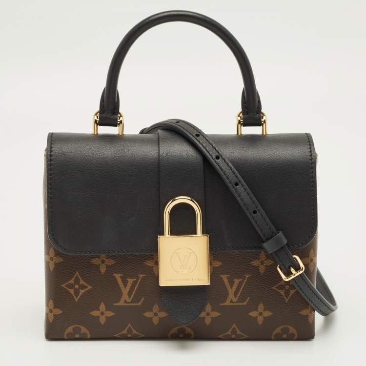 Pre Owned Louis Vuitton Black Monogram Canvas and Leather Locky BB Bag