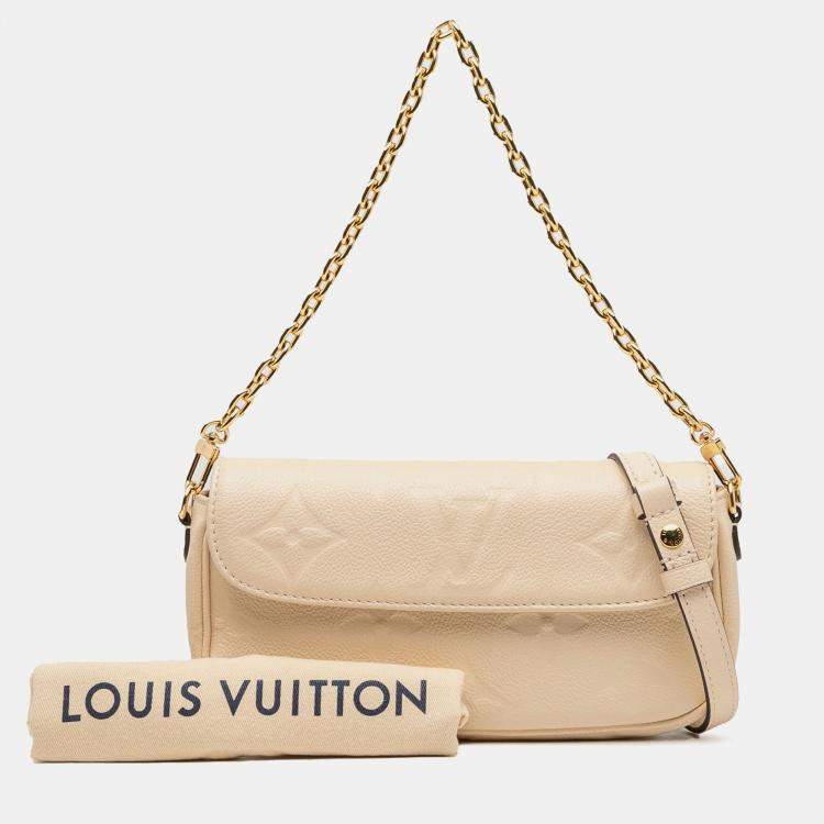 Pre Owned Louis Vuitton Brown Monogram Empreinte Giant Ivy Wallet on Chain