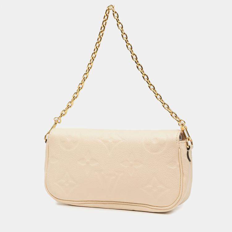 Pre Owned Louis Vuitton Brown Monogram Empreinte Giant Ivy Wallet on Chain