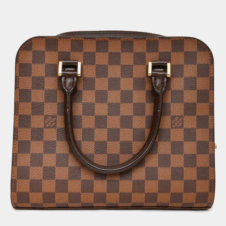 مملوكة مسبقًا Louis Vuitton 1998 Brown Damier Ebene Triana Top Handle Bag