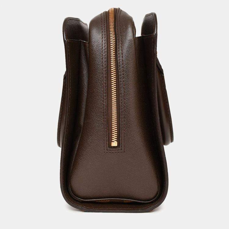 مملوكة مسبقًا Louis Vuitton 1998 Brown Damier Ebene Triana Top Handle Bag