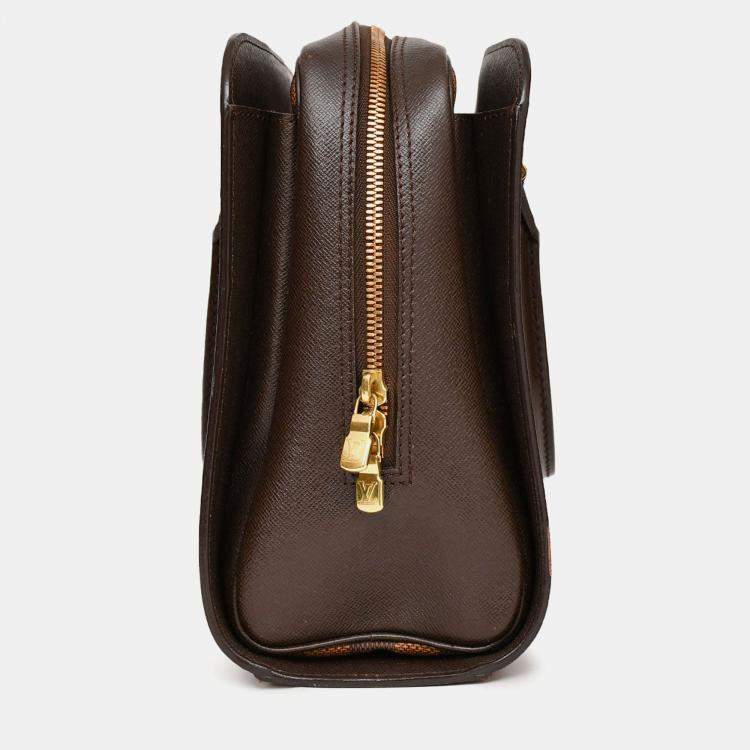 مملوكة مسبقًا Louis Vuitton 1998 Brown Damier Ebene Triana Top Handle Bag