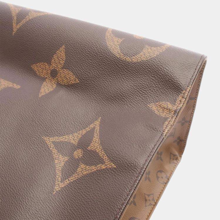Pre Owned Louis Vuitton On The Go GM Brown Monogram Giant Reverse Canvas Shoulder Bag