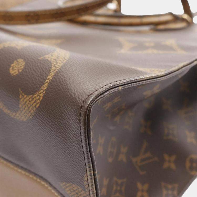 Pre Owned Louis Vuitton On The Go GM Brown Monogram Giant Reverse Canvas Tote Bag