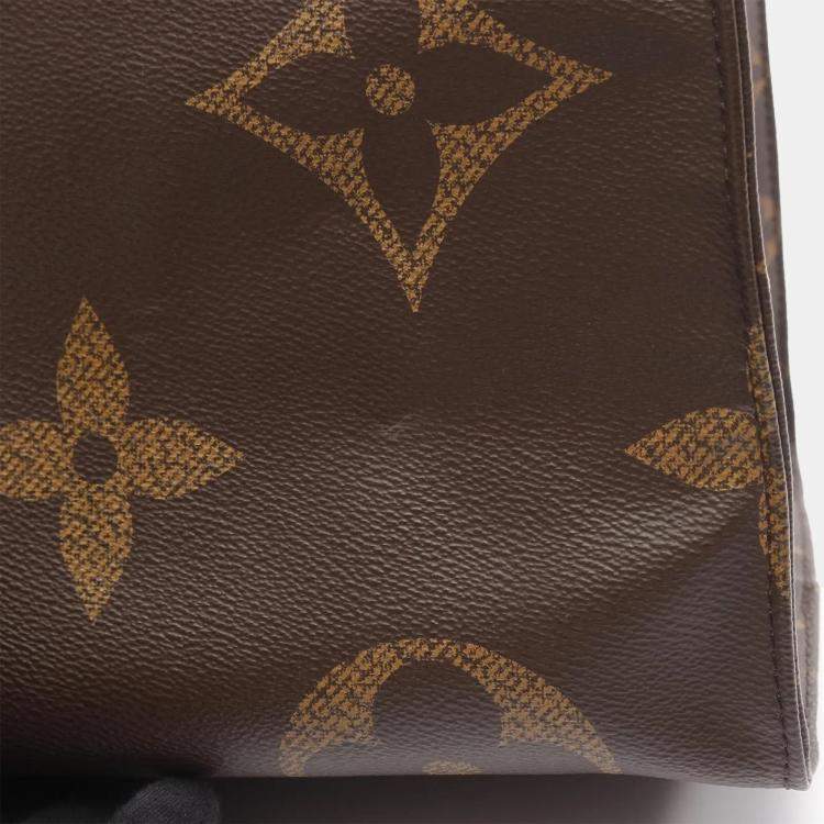 Pre Owned Louis Vuitton On The Go GM Brown Monogram Giant Reverse Canvas Tote Bag