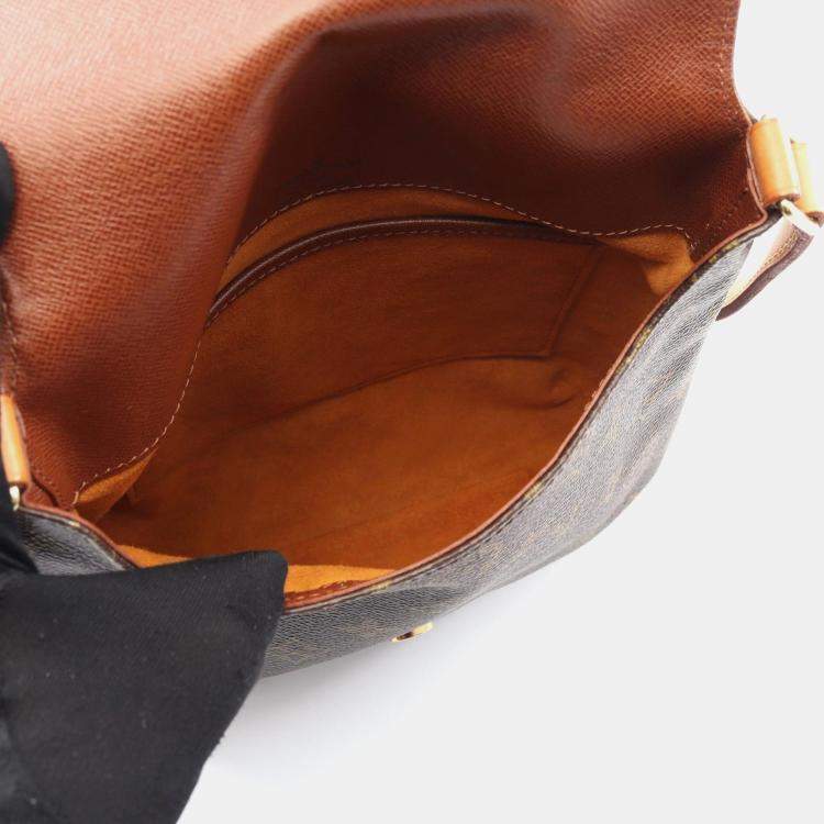 Pre Owned Louis Vuitton Musette Salsa Long Strap Brown Monogram Canvas Shoulder Bag