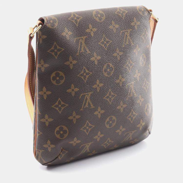 Pre Owned Louis Vuitton Musette Salsa Long Strap Brown Monogram Canvas Shoulder Bag