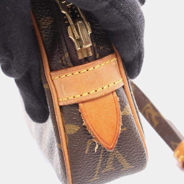 Pre Owned Louis Vuitton Marly Bandouliere Brown Monogram Canvas Shoulder Bag