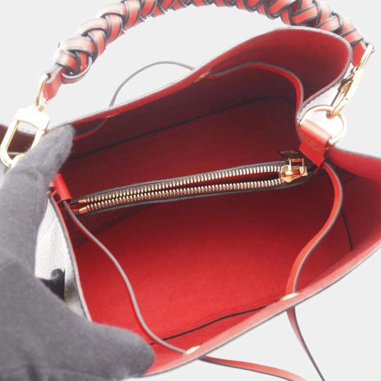 Pre Owned Louis Vuitton Neo Noe Coquelicot Monogram Canvas Shoulder Bag