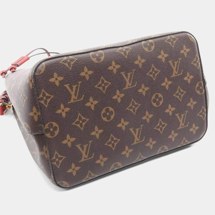 Pre Owned Louis Vuitton Neo Noe Coquelicot Monogram Canvas Shoulder Bag