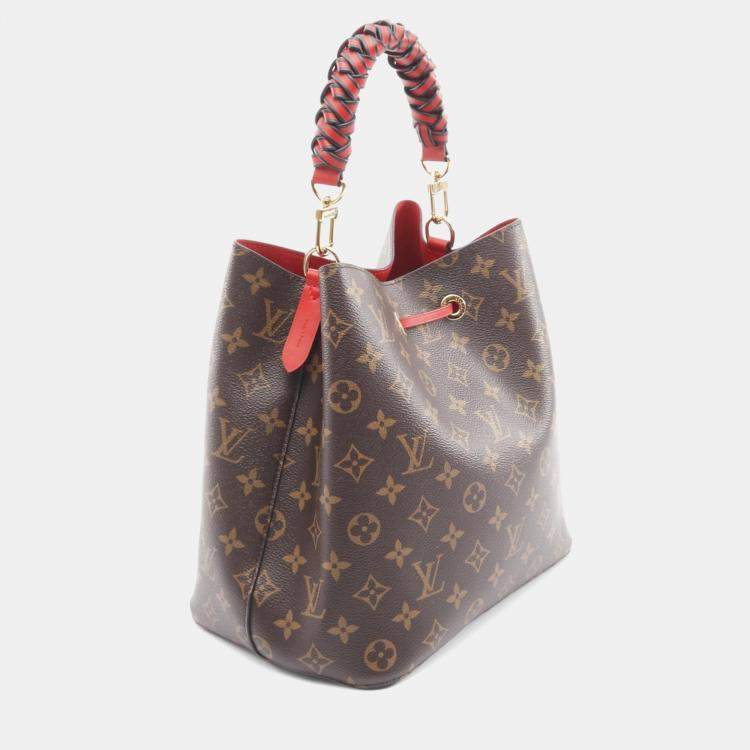 Pre Owned Louis Vuitton Neo Noe Coquelicot Monogram Canvas Shoulder Bag