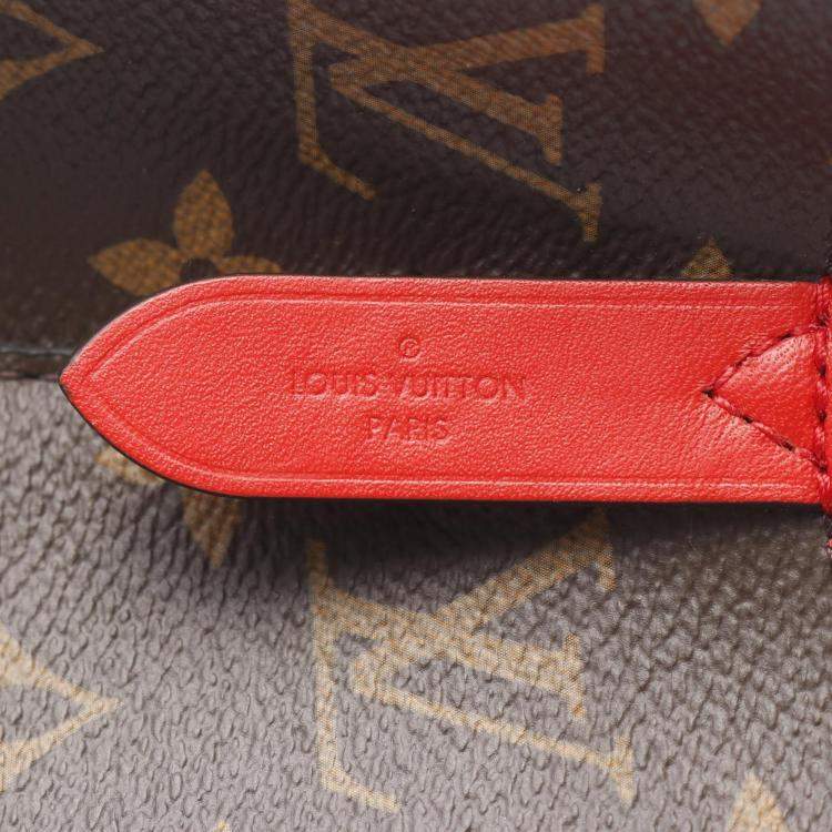 Pre Owned Louis Vuitton Neo Noe Coquelicot Monogram Canvas Shoulder Bag