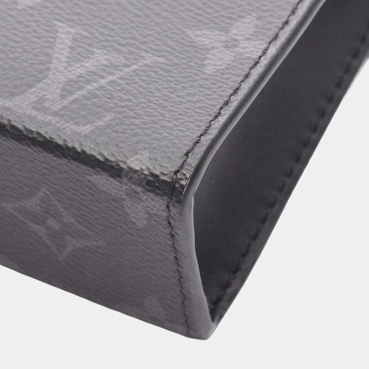 Pre Owned Louis Vuitton Gaston Wearable Wallet Monogram Eclipse Canvas Crossbody Bag