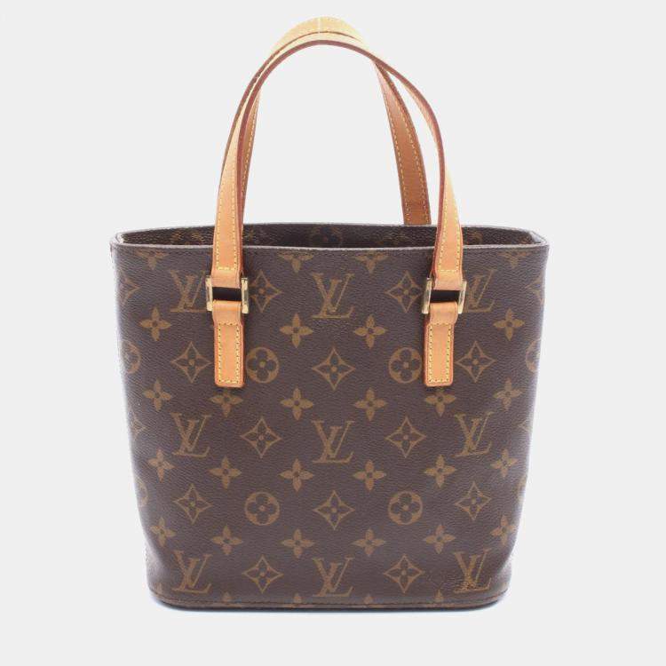 Pre Owned Louis Vuitton Vavin PM Brown Monogram Leather Tote Bag
