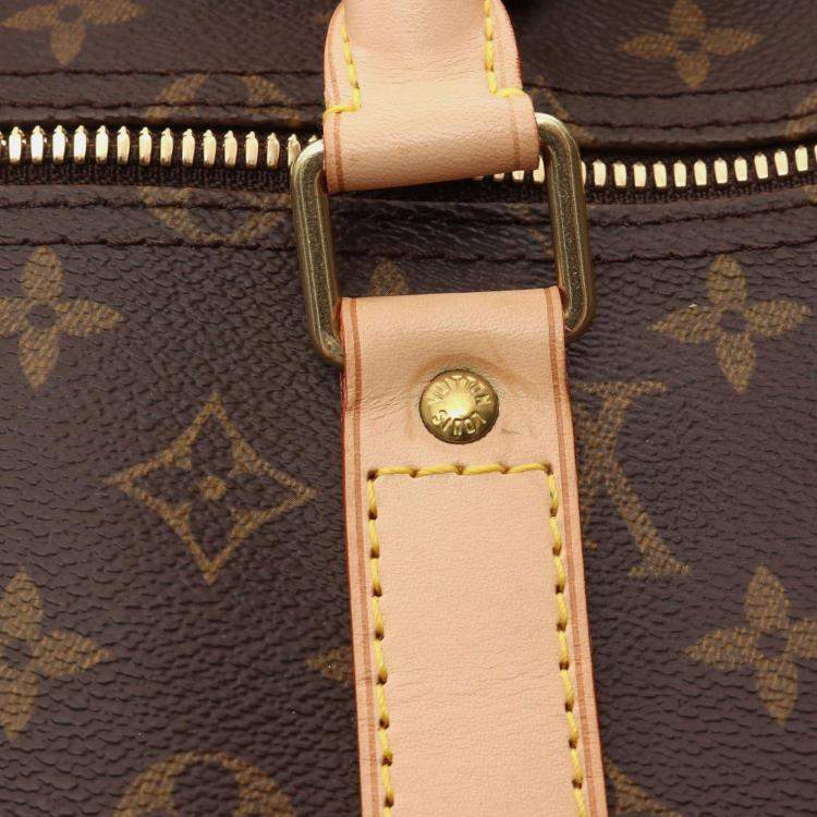 Pre Owned Louis Vuitton Keepall 55 Brown Monogram Coated Canvas Travel Bag
