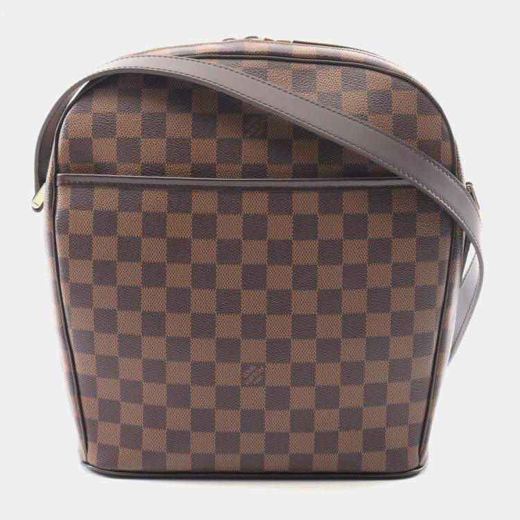Pre Owned Louis Vuitton Ipanema GM Brown Damier Ebene Coated Canvas Shoulder Bag
